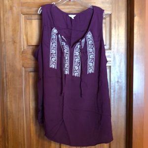 Sleeveless summer blouse